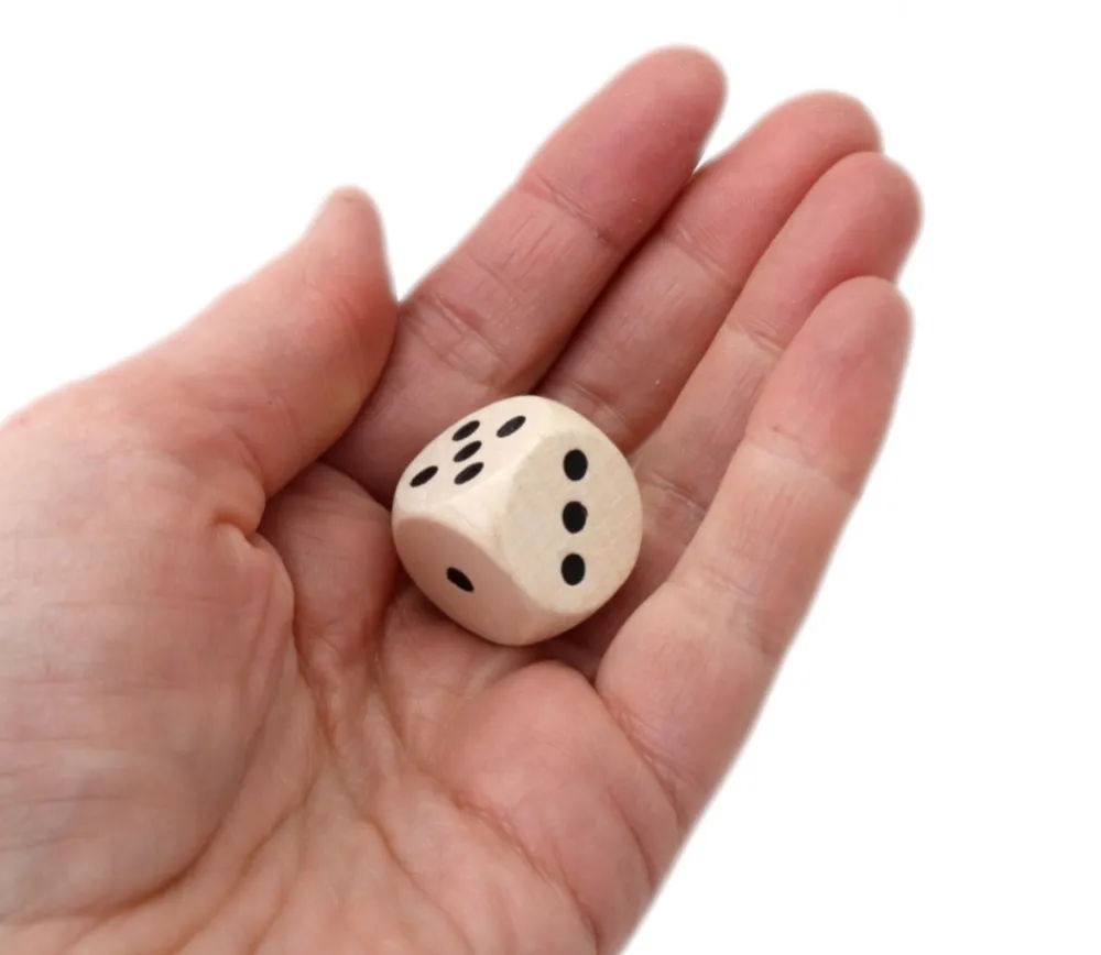 Tout Pour le Jeu Dé en bois 20 mm de 1 à 6 pour jeu de société