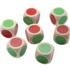 Tout Pour le Jeu Dé en bois bicolore rouge et vert 16 mm