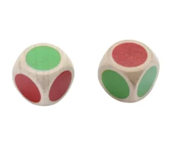 Tout Pour le Jeu Dé en bois bicolore rouge et vert 16 mm