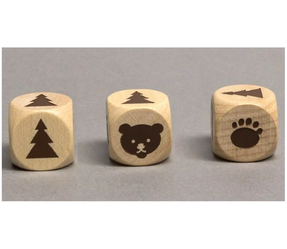 Tout Pour le Jeu Dé en bois ours patte sapin 18 mm