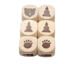 Tout Pour le Jeu Dé en bois ours patte sapin 18 mm