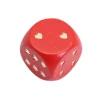 Tout Pour le Jeu Dé en bois rouge avec coeurs dorés 1.6 cm Amour