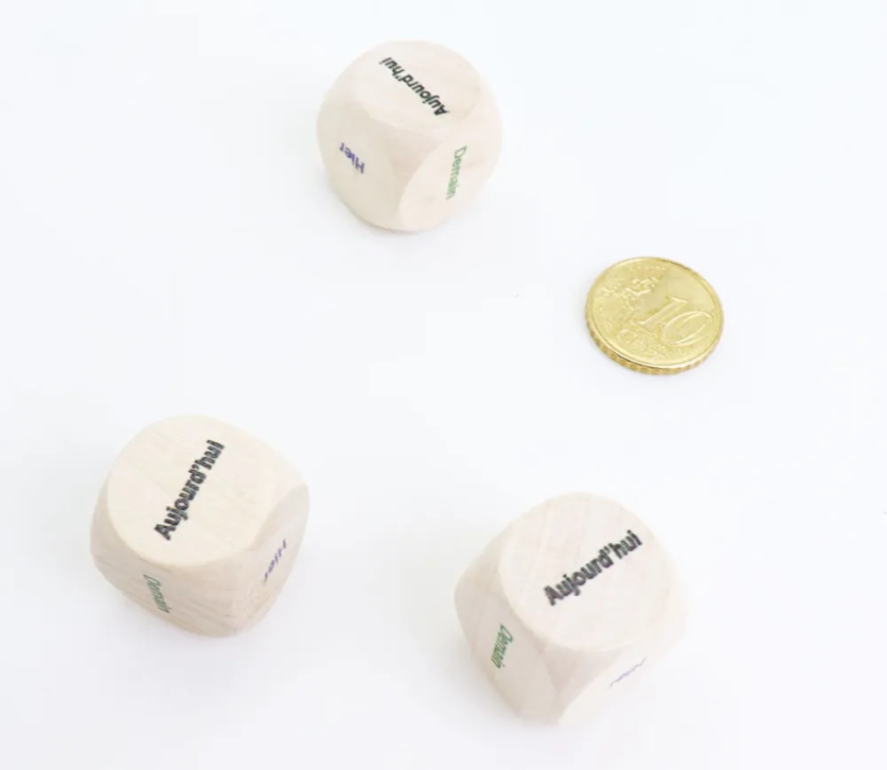 Tout Pour le Jeu Dé en bois spécial hier aujourd'hui demain (temps) 20 mm