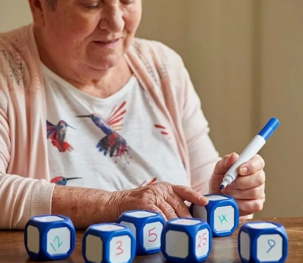 Tout Pour le Jeu Dé faces magnétiques et effaçables neutres 5 cm