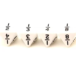 Tout Pour le Jeu Dé fraction avec 8 faces 1/2 1/4 1/3 1/8