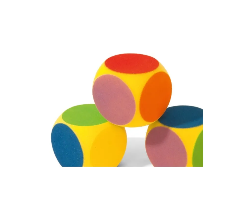 Tout Pour le Jeu Dé géant 16 cm 6 couleurs en mousse alvéolée