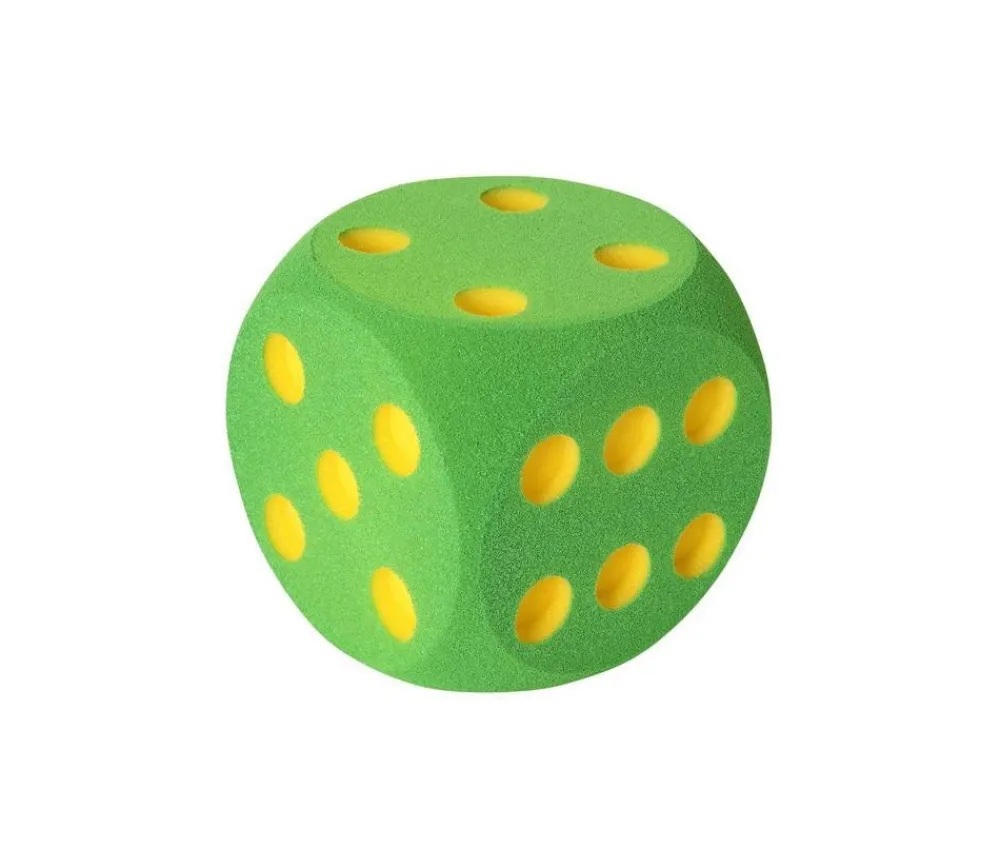 Tout Pour le Jeu Dé géant 16 cm en mousse tactile VERT