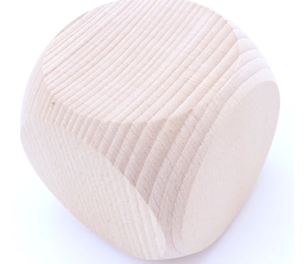 Tout Pour le Jeu Dé géant 75 mm neutre en bois 7.5 cm sans marquage