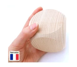 Tout Pour le Jeu Dé géant 75 mm neutre en bois 7.5 cm sans marquage