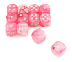 Tout Pour le Jeu Dé ghost rose blanc 16 mm phosphorescent