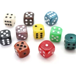 Tout Pour le Jeu dé marbré 2 cm (couleur mise au hasard)