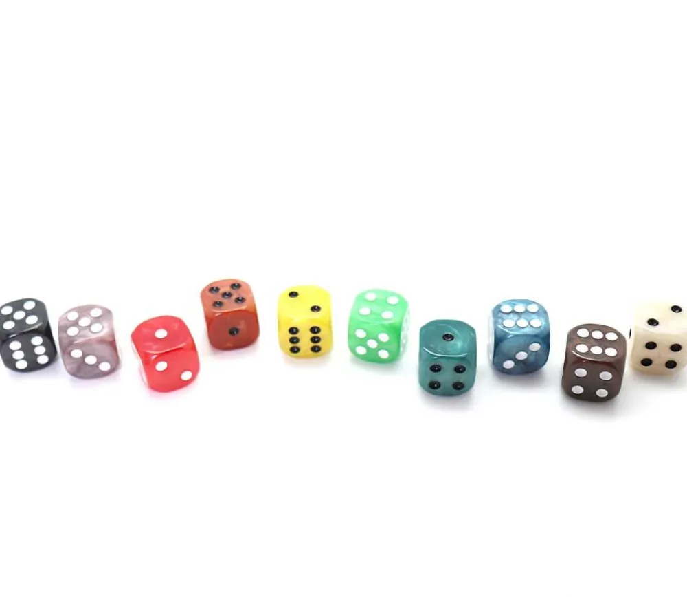 Tout Pour le Jeu dé marbré 2 cm (couleur mise au hasard)