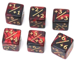 Tout Pour le Jeu Dé modificateur positif noir et rouge +1 à +6