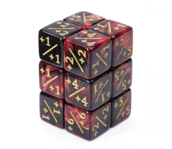 Tout Pour le Jeu Dé modificateur positif noir et rouge +1 à +6