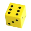 Tout Pour le Jeu Dé mousse silencieux ultra léger 19 mm jaune