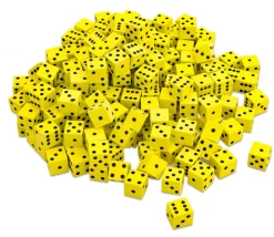 Tout Pour le Jeu Dé mousse silencieux ultra léger 19 mm jaune