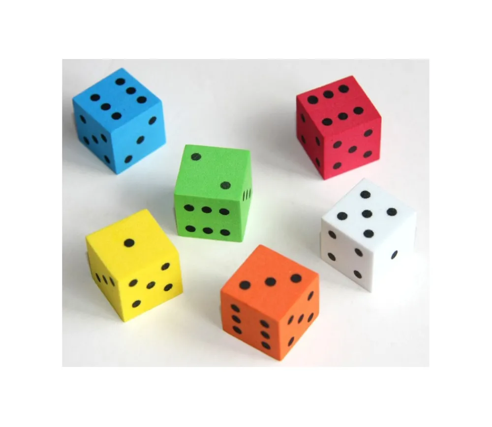 Tout Pour le Jeu Dé mousse silencieux ultra léger 16 mm (1 couleur au hasard)