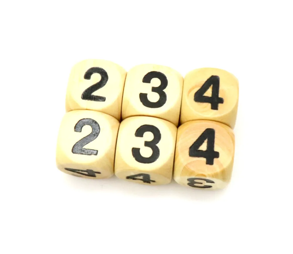 Tout Pour le Jeu Dé moyenne 2 2 3 3 4 4 en bois de 16 mm