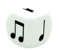 Tout Pour le Jeu Dé Musique 16 mm notes musicales
