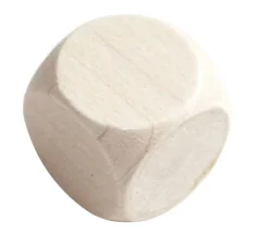 Tout Pour le Jeu Dé neutre 25 mm en bois sans marquage hêtre