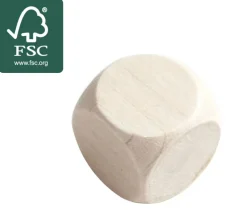 Tout Pour le Jeu Dé neutre 20 mm en bois sans marquage hêtre