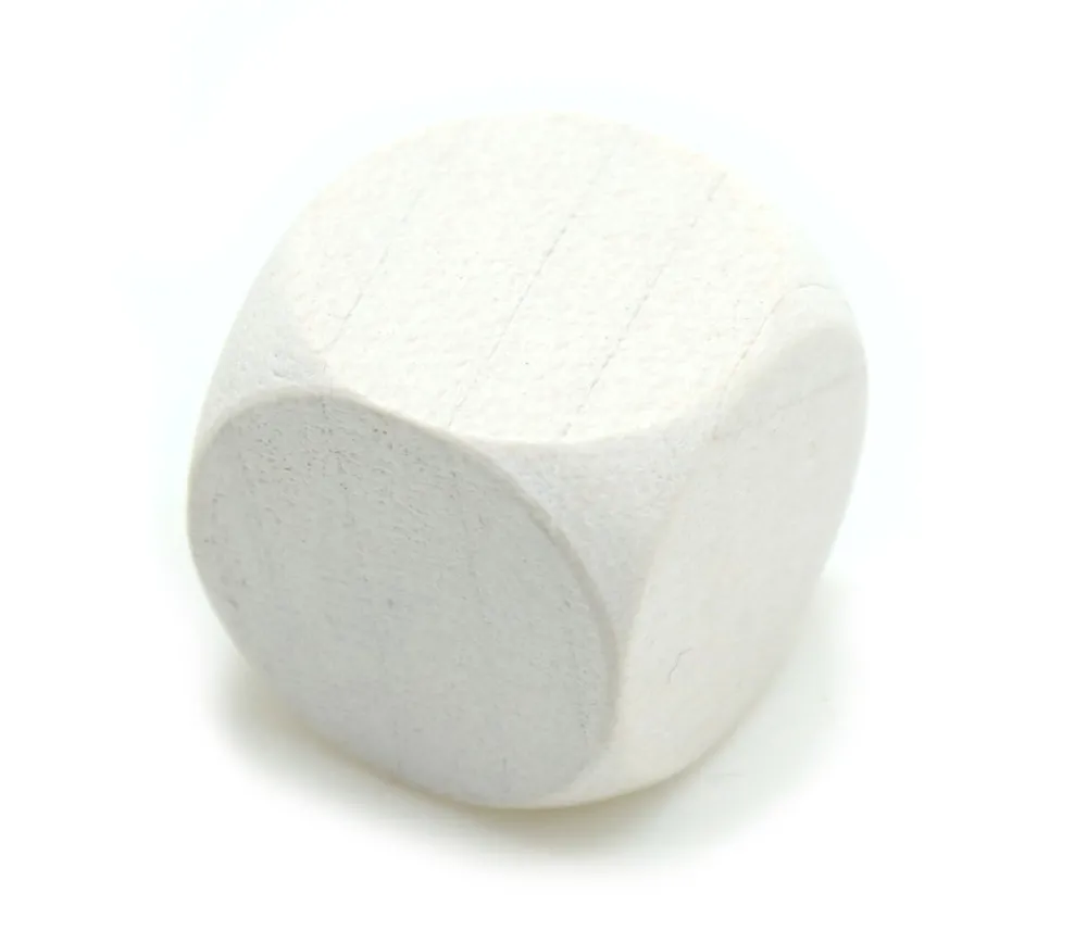 Tout Pour le Jeu Dé neutre BLANC 16 mm en bois hêtre sans marquage à l'unité