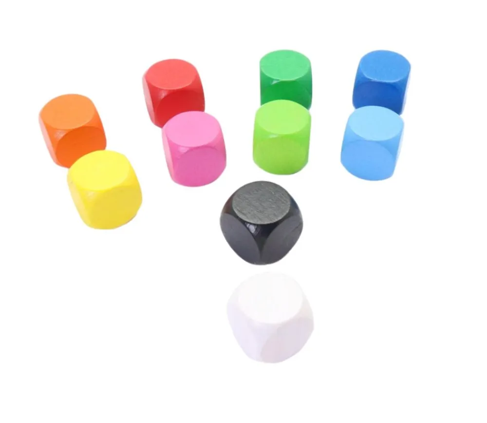 Tout Pour le Jeu Dé neutre BLANC 16 mm en bois hêtre sans marquage à l'unité