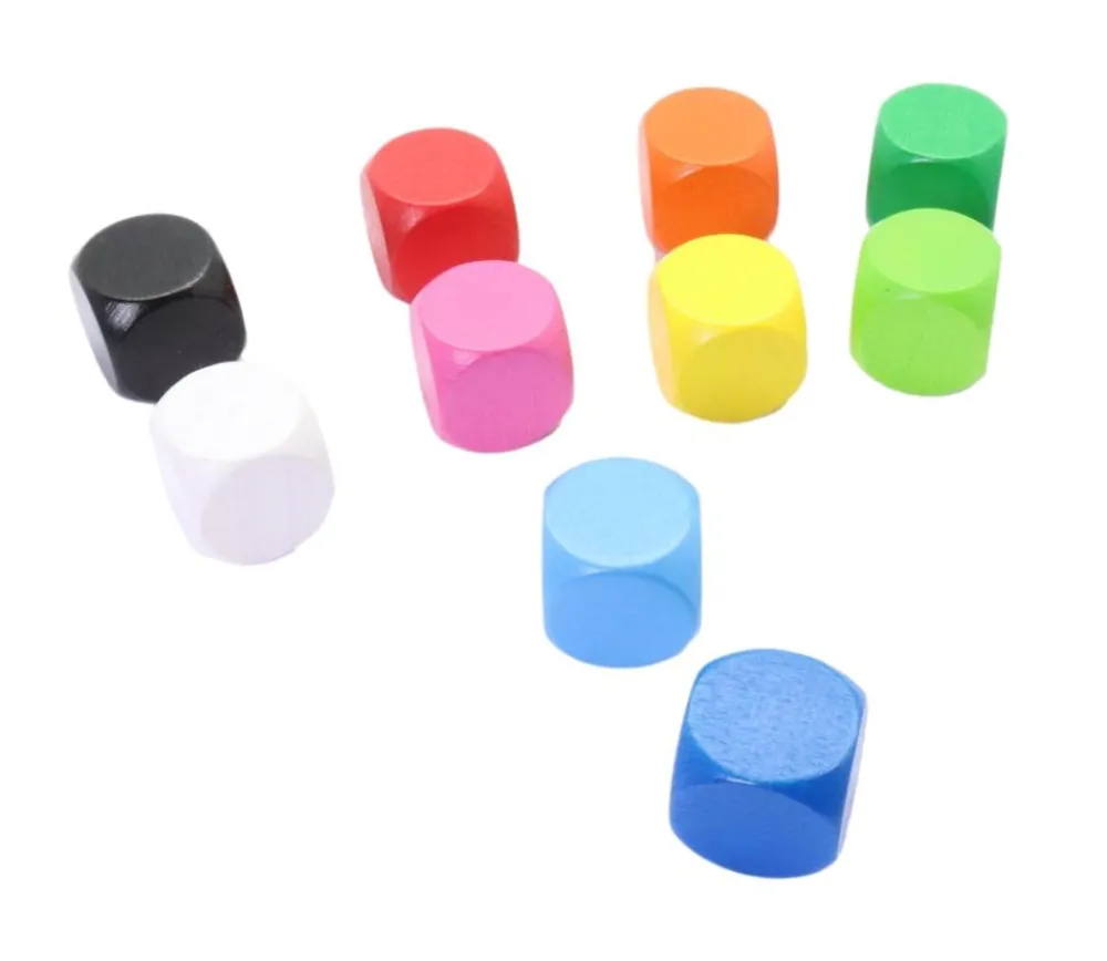Tout Pour le Jeu Dé neutre bleu 16 mm en bois sans marquage hêtre à l'unité