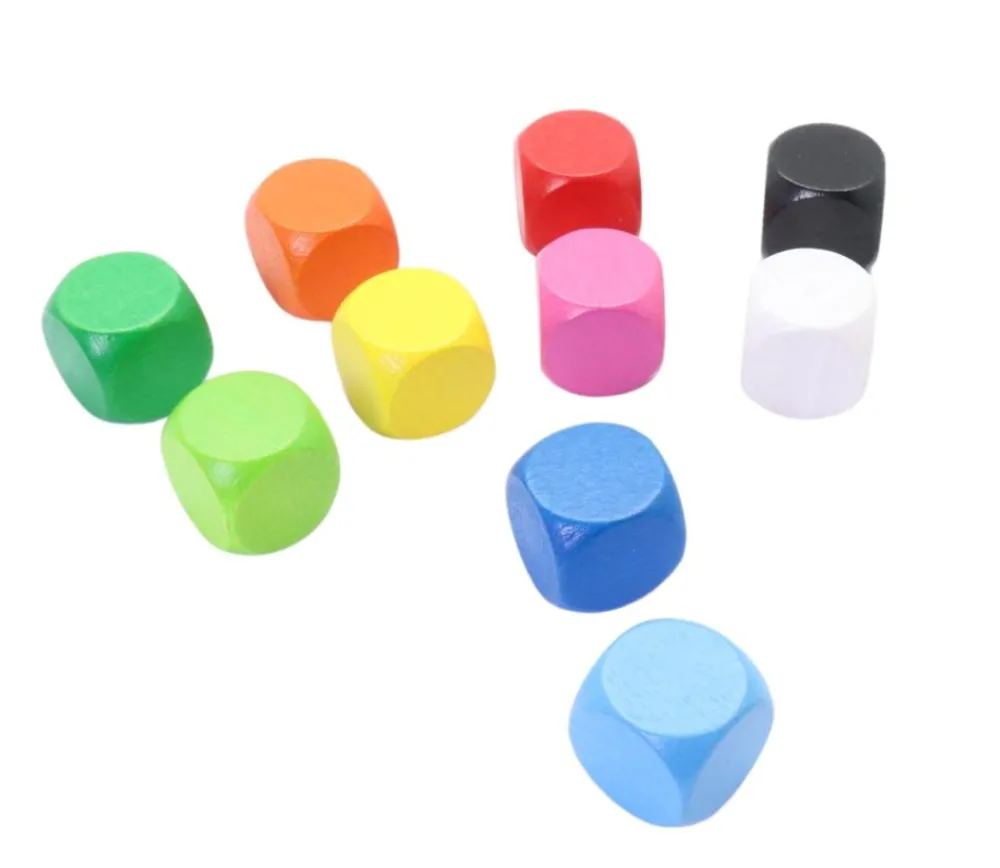 Tout Pour le Jeu Dé neutre bleu clair 16 mm en bois hêtre sans marquage à l'unité