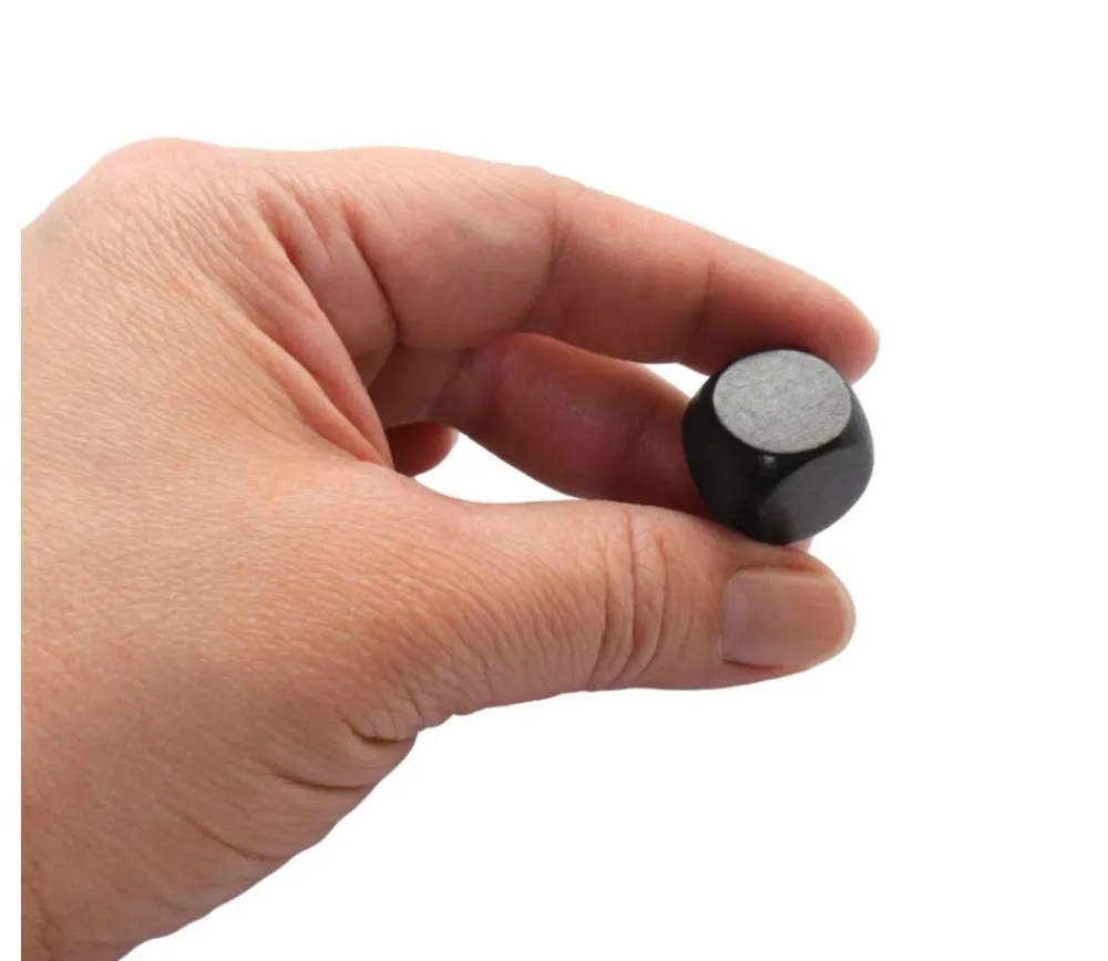 Tout Pour le Jeu Dé neutre noir 16 mm en bois hêtre sans marquage à l'unité