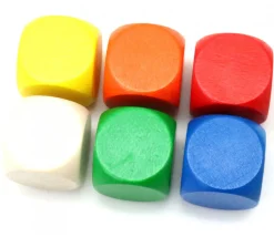 Tout Pour le Jeu Dé neutre rouge 16 mm en bois sans marquage hêtre à l'unité