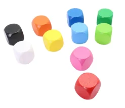 Tout Pour le Jeu Dé neutre rouge 16 mm en bois sans marquage hêtre à l'unité