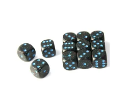 Tout Pour le Jeu Dé noir ciel étoilé 16 mm chessex points bleus