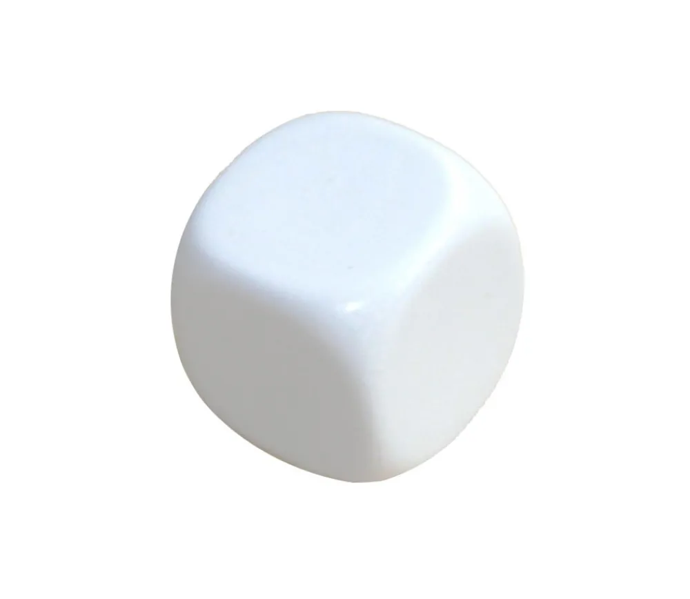Tout Pour le Jeu Dé plastique neutre 16 mm à personnaliser blanc