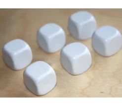 Tout Pour le Jeu Dé plastique neutre 16 mm à personnaliser blanc