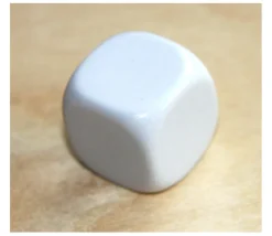 Tout Pour le Jeu Dé plastique neutre 16 mm à personnaliser blanc