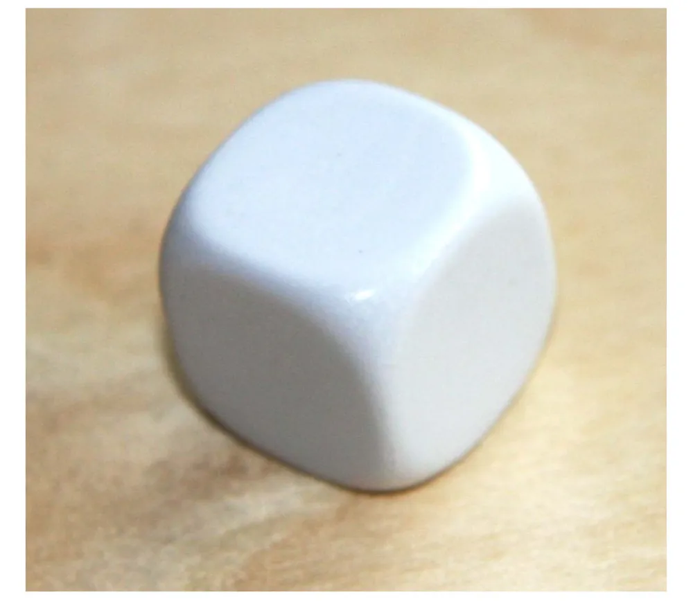 Tout Pour le Jeu Dé plastique neutre 16 mm à personnaliser blanc