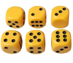 Tout Pour le Jeu Dé Points 1 à 5 et 1 face neutre en plastique coloré 25 mm