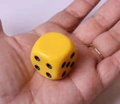 Tout Pour le Jeu Dé Points 1 à 5 et 1 face neutre en plastique coloré 25 mm