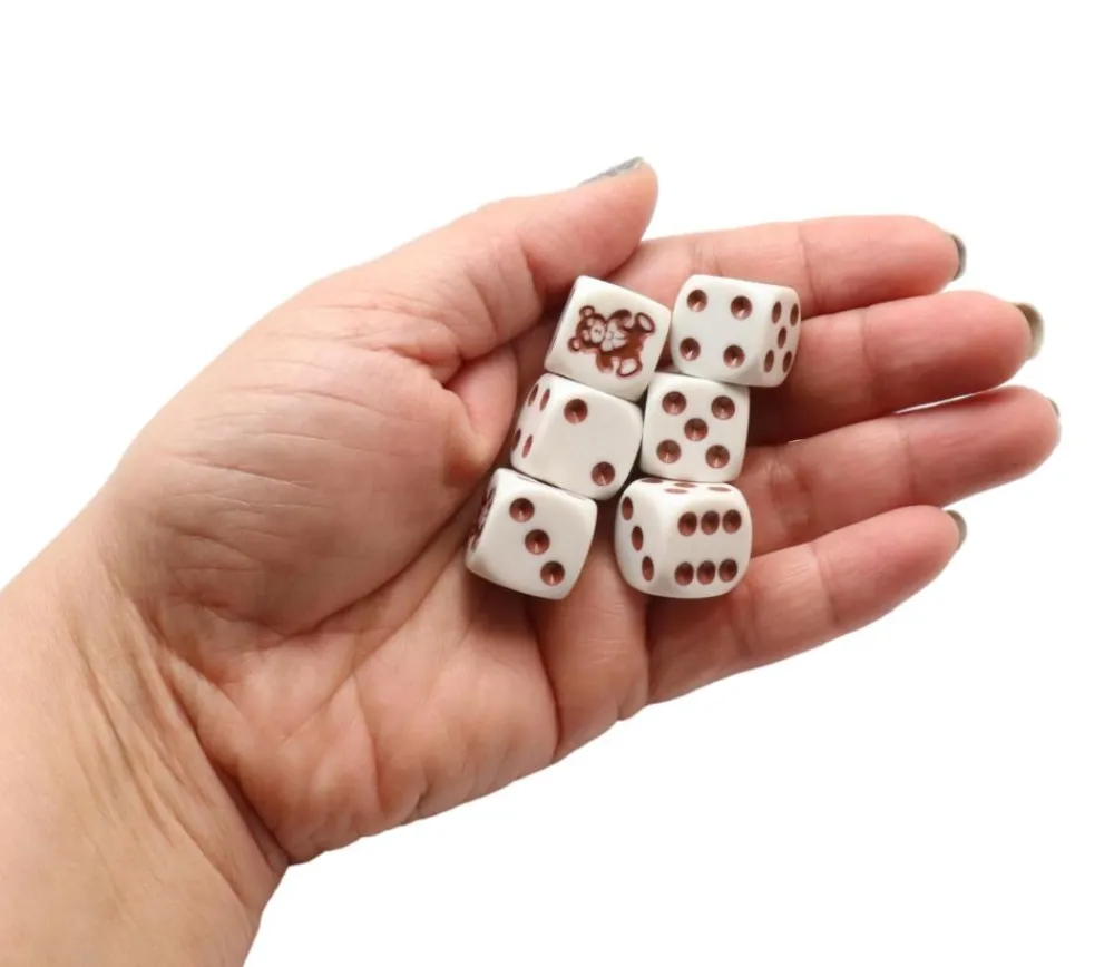 Tout Pour le Jeu Dé spécial ours marron 2345 taille 16 mm