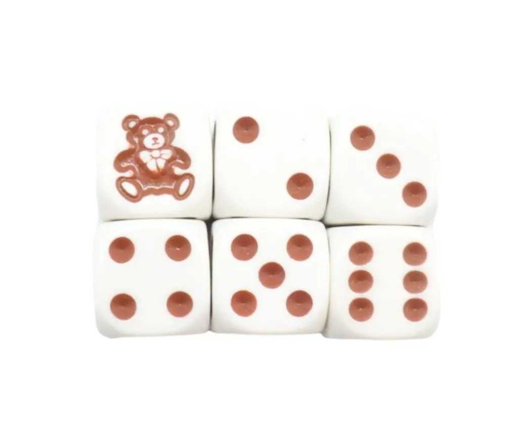 Tout Pour le Jeu Dé spécial ours marron 2345 taille 16 mm