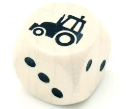 Tout Pour le Jeu Dé tracteur 18 mm en bois naturel 12345