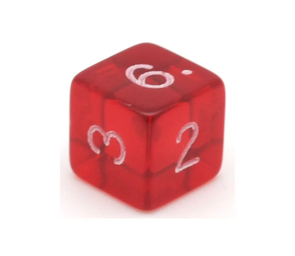 Tout Pour le Jeu Dé translucide chiffre acrylique 14 mm à l'unité (couleur au hasard)