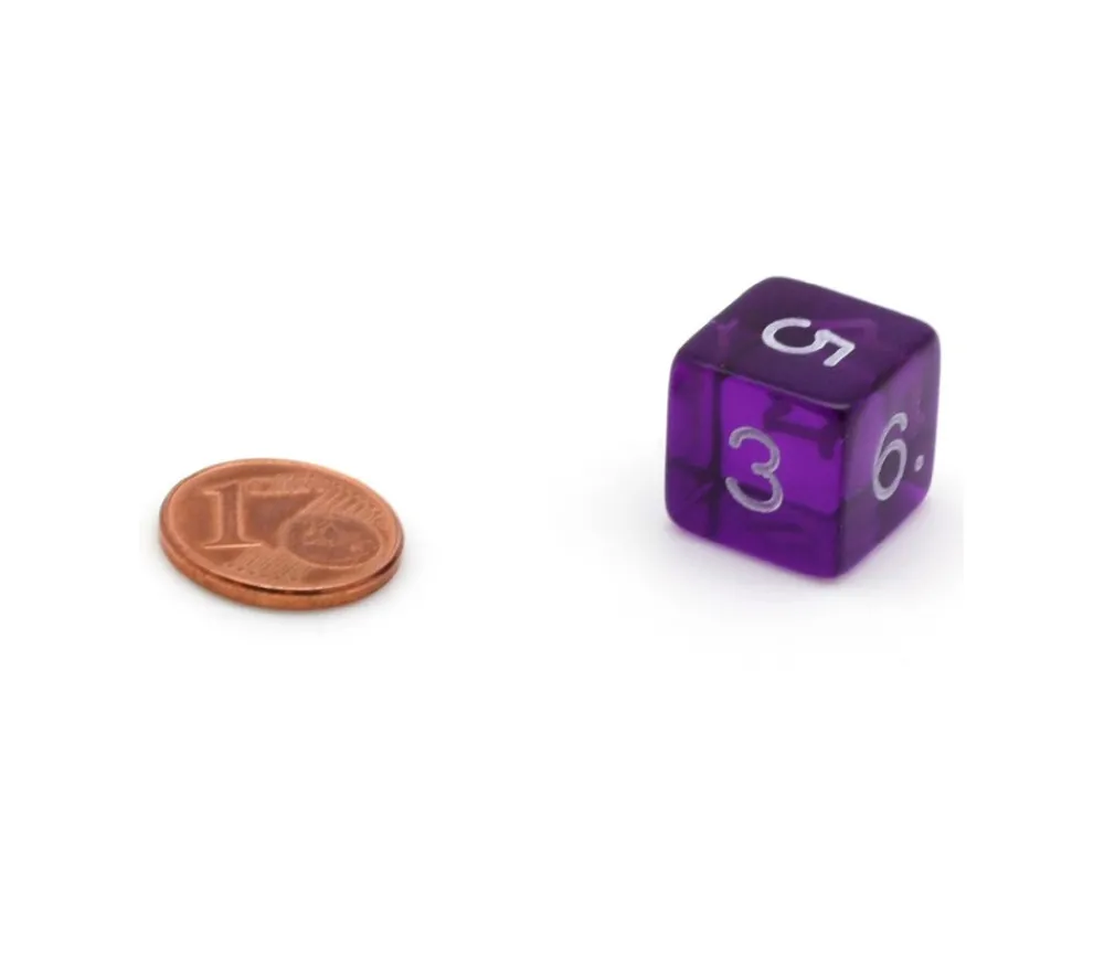 Tout Pour le Jeu Dé translucide chiffre acrylique 14 mm à l'unité (couleur au hasard)