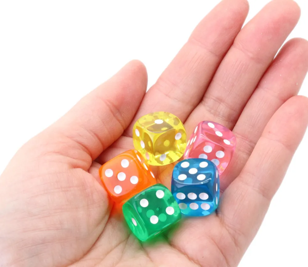 Tout Pour le Jeu Dé translucide JAUNE 16 mm
