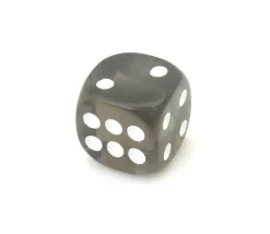 Tout Pour le Jeu Dé translucide NOIR gris 16 mm