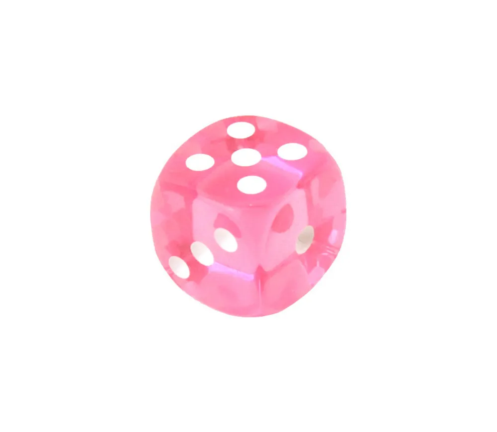 Tout Pour le Jeu Dé translucide ROSE 16 mm
