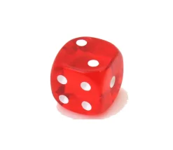 Tout Pour le Jeu Dé translucide ROUGE 16 mm