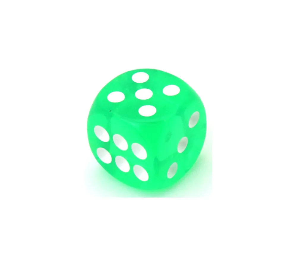 Tout Pour le Jeu Dé translucide VERT 16 mm