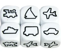Tout Pour le Jeu Dé Transport : train, bateau à voile, bateau moteur, avion, camion, voiture